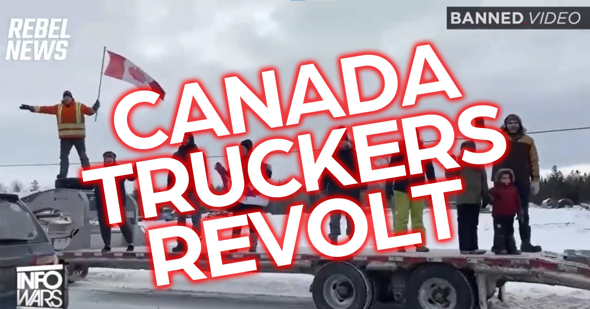 Canadian Truckers revolt against medical tyranny using the vaccine mandates.