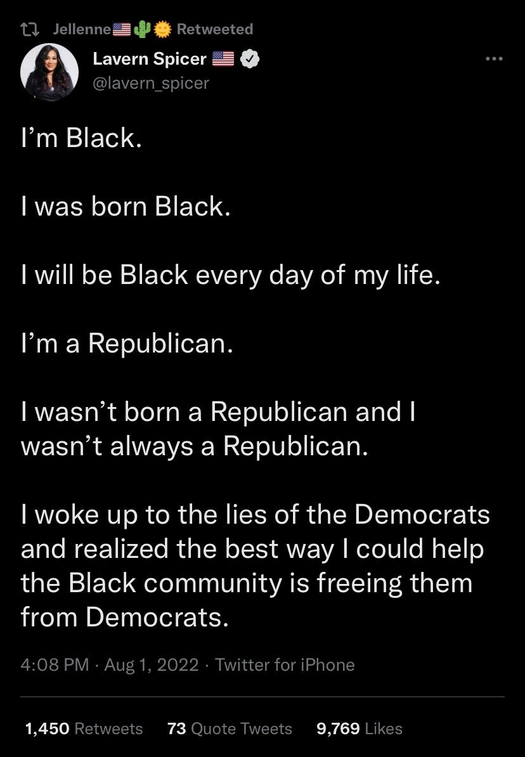 I’m black. I was born black. – The Donald – America First