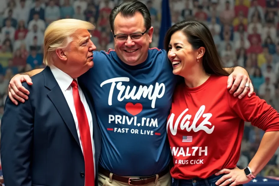 Trump Expresses Gratitude for Walz Family’s Endorsement in Trump Shirts