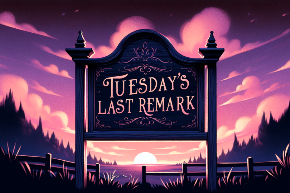 Tuesday’s Last Remark