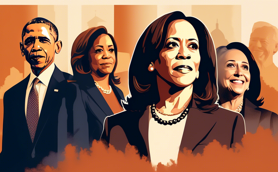 Obama and Clinton Loom Over Harris